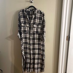 Sanctuary Button-Down Plaid Casual Dress size large